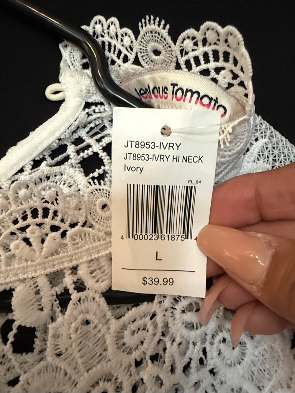 Jealous Tomato White Crochet Lace Blouse - Floral Long Sleeve - Picture 2 of 5